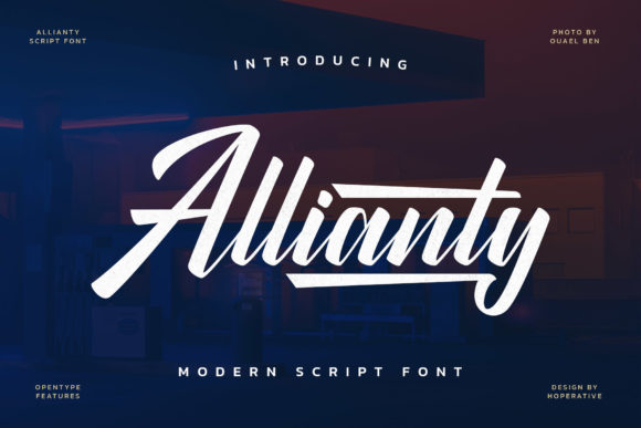 Allianty Retro Script Font for High-Impact Campaign Design