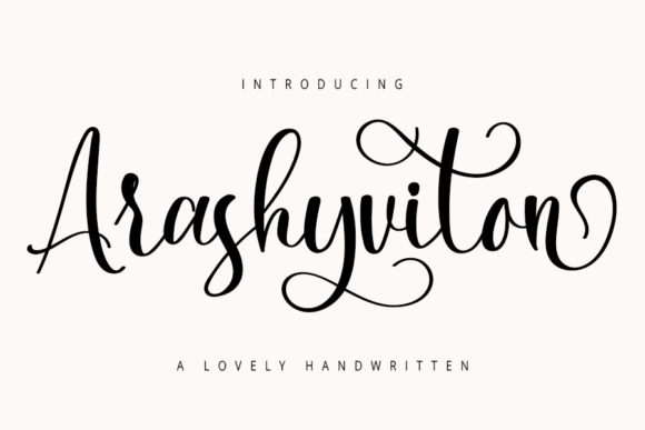 Arashyviton: A Playful Script Font for Crafters and Makers