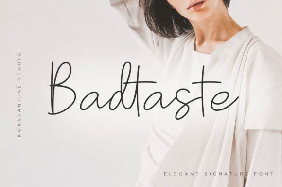 Badtaste: A Graceful Script Font for Creative Makers