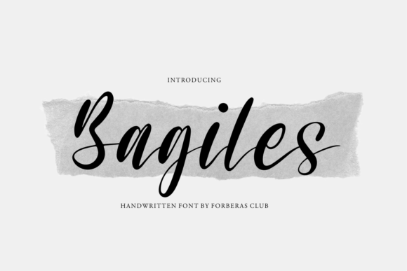 Bagiles: A Script Font for Captivating Editorial Design