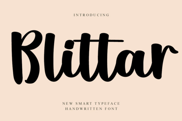 Blittar: A Trendy Script Handwritten Font for Modern Branding
