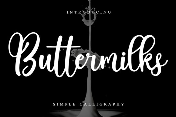 Buttermilks: The Delicate Script Font for Elegant Editorial Design