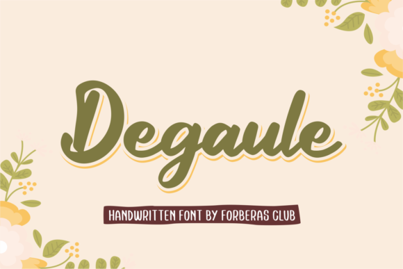 Degaule Script Font for Playful Brand Identity Design