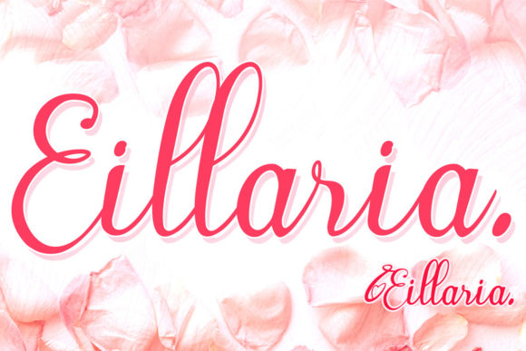 Eillaria: A Handwritten Font for Romantic Typography