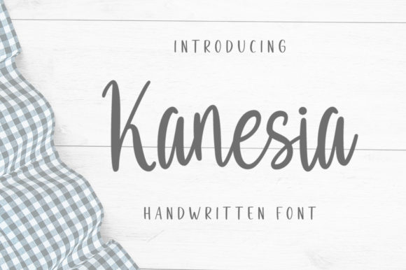 Kanesia Script Font for Handmade Labels and Elegant Invitations