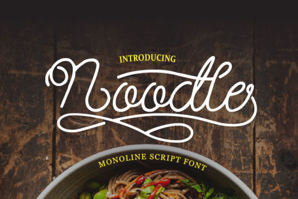 Noodle: A Vintage Script Font for Fashion Branding