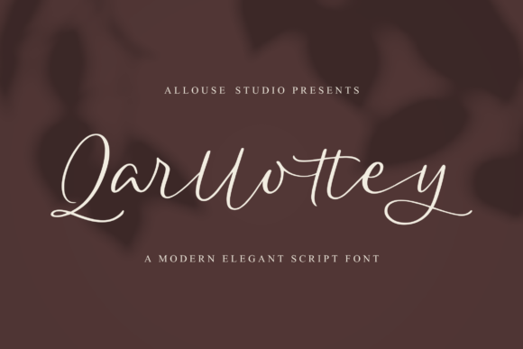 Qarllottey: A Refined Script Font for Elegant Digital Branding