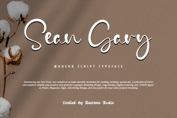 Sean Gary: A Refined Script Handwritten Font for Elegant Branding