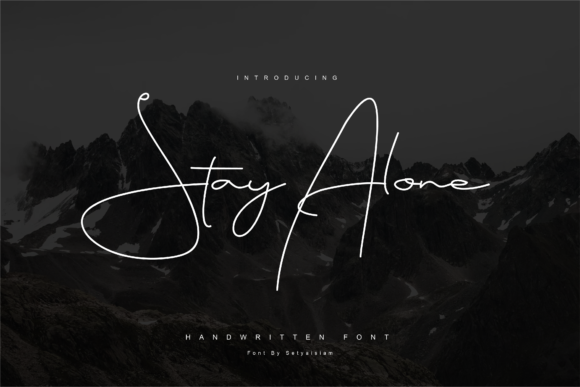 Stay Alone Font: A Graceful Script for Creative Product Makers